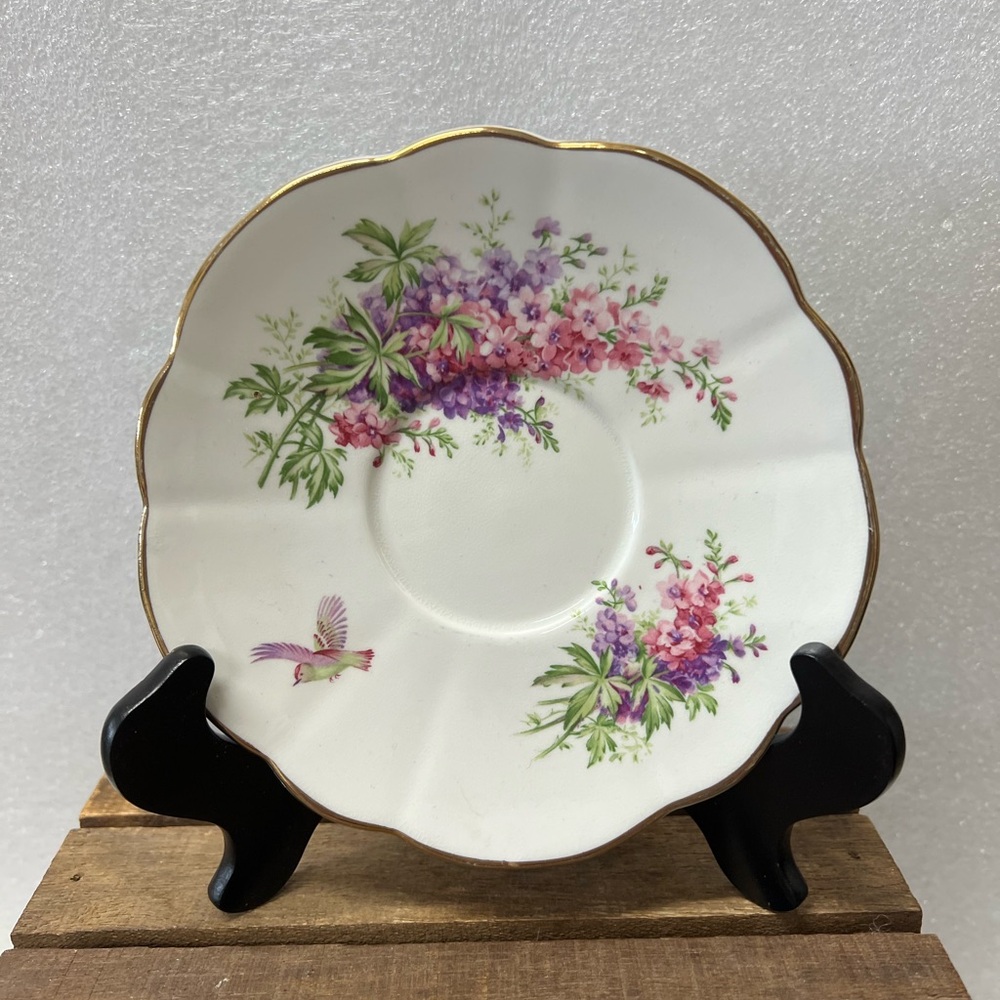 Vintage Rosalina Royal London Bone China Tea Cup Saucer with Gold Rim